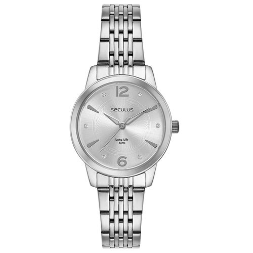 Kit Feminino Aço Cromado Cristais Pulseira Coração