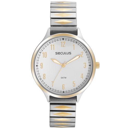 Kit Relógio Feminino Casual Bicolor Com Pulseira Berloques