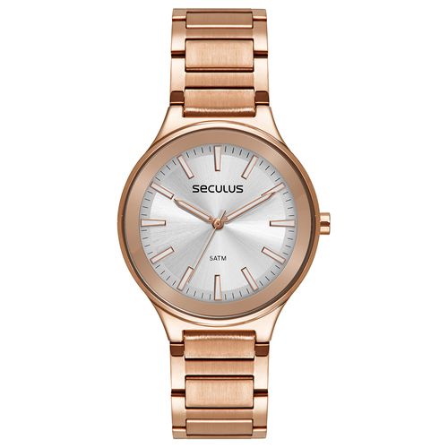Kit Relógio Feminino Casual Rosé com Pulseira Colorida