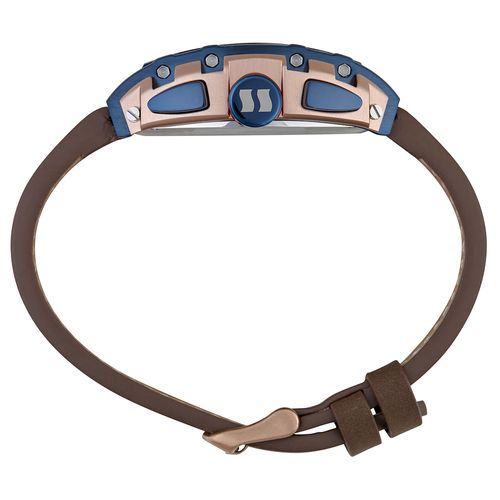 Relógio Masculino Aço Cronógrafo Mostrador Aro 3D Azul
