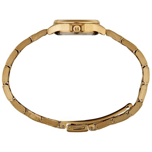 Relógio Feminino Aço Dourado com Marcações em Cristais