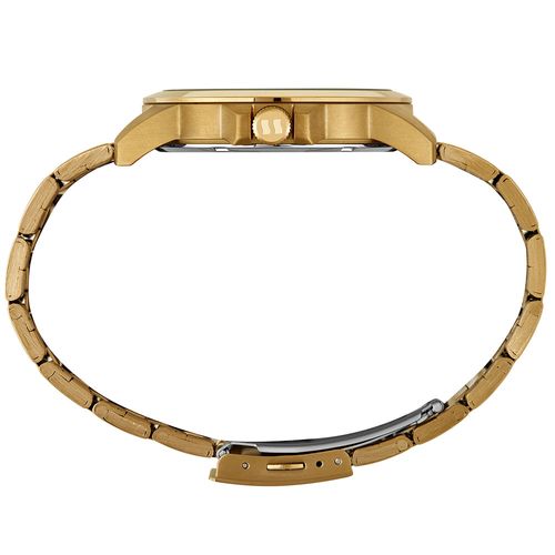 Relógio Masculino Dourado Aço Analógico