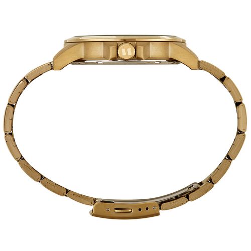 Relógio Masculino Dourado Aço Mostrador Verde