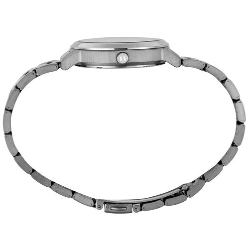 Relógio Feminino Aço Prata MadrePérola com Cristais