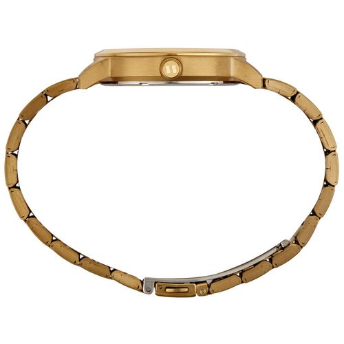 Relógio Feminino Aço Dourado Mostrador Madre Pérola