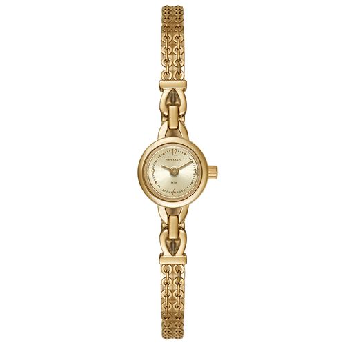 Relógio Feminino Dourado Caixa Micro Corrente Delicada