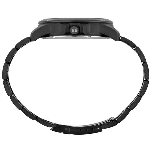 Relógio Masculino Analógico Moderno Todo em Aço Preto