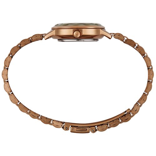 Relógio Feminino Analógico Vidro Facetado Vermelho