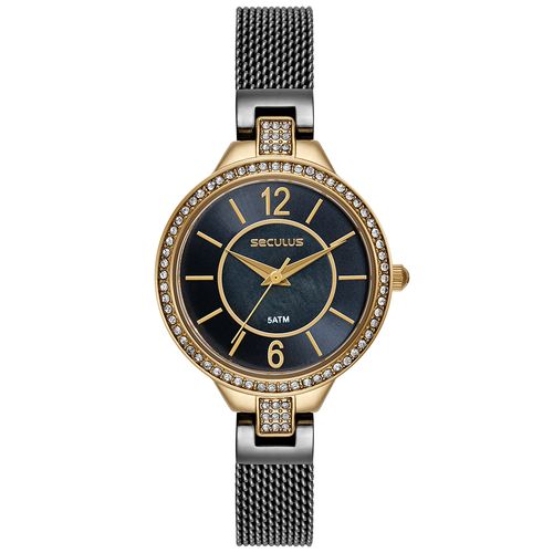 Relógio Feminino Analógico Elegante Preto  Minimalista