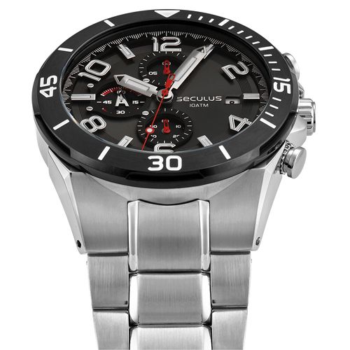 Relógio Masculino Analógico Cronógrafo Catraca Preta