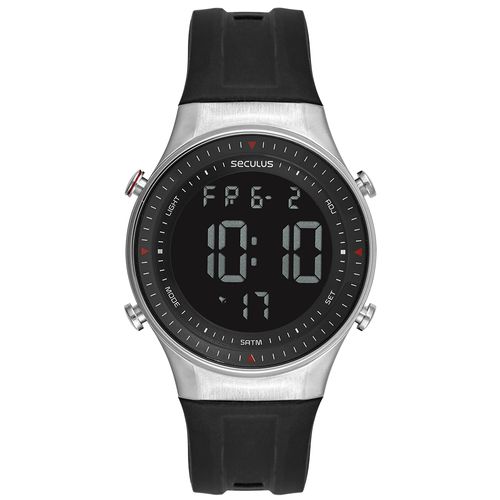 Relógio Masculino Digital Esportivo Silicone Prateado