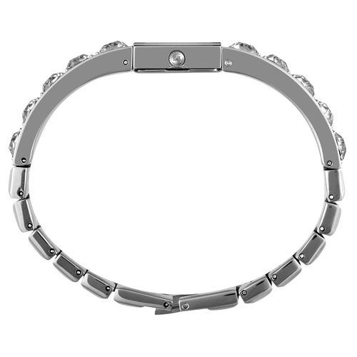 Relógio Feminino Bangle Cristais Swarovski Prateado