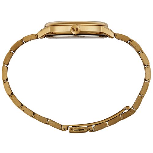 Relógio Masculino Aço Dourado Numeração Completa