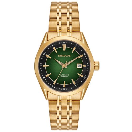 Relógio Masculino Automático em Aço Dourado