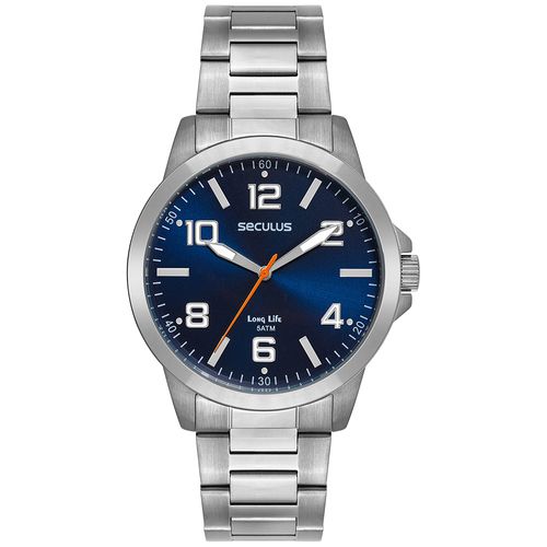 Relógio Masculino Analógico Clássico Todo em Aço Prata