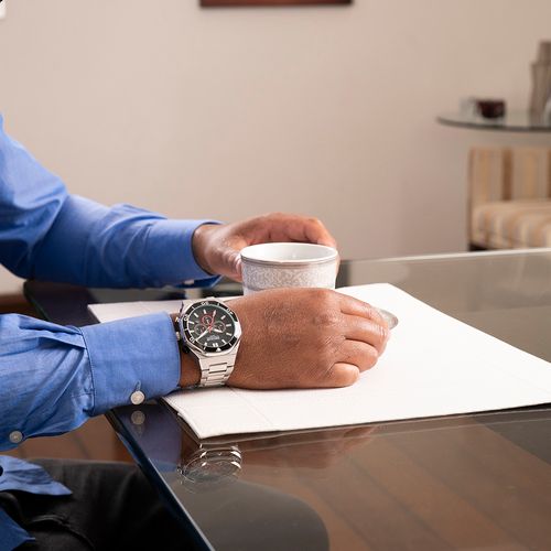 Relógio Masculino Aço Troca Caixa Prata