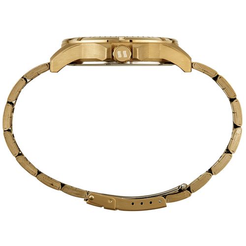 Relógio Masculino Aço Azul Calendário Trava Segurança