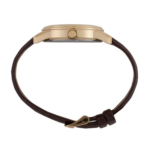 Relógio Masculino Branco Couro Legítimo Calendário 40mm Aço