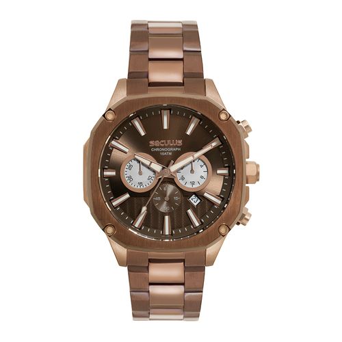 Relógio Masculino Aço Rose Gold Cronógrafo