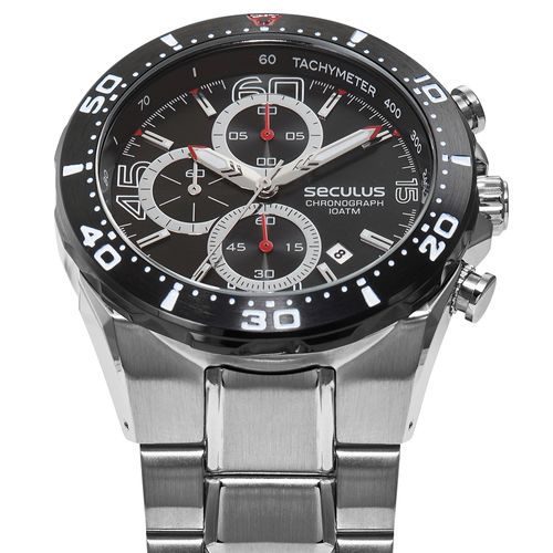 Relógio Masculino Aço Preto Cronógrafo All Black