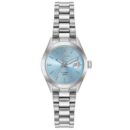 Relógio Feminino Aço Azul Automático