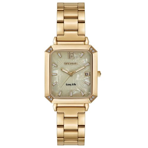 Relógio Feminino Prata Aço Index Simples Discret