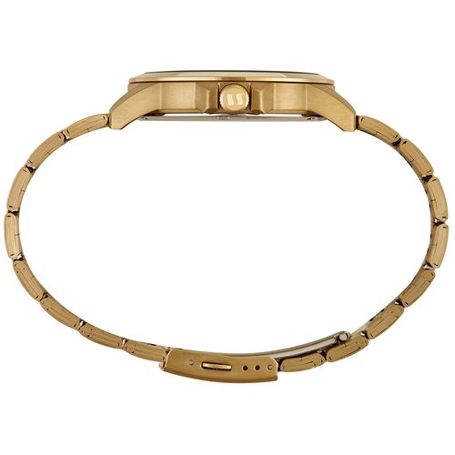 Relógio Masculino Clássico Todo em Aço Dourado