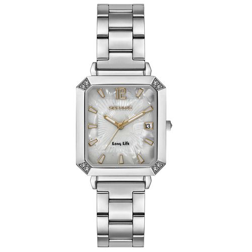 Relógio Masculino Dourado Aço Index Completo Rosca