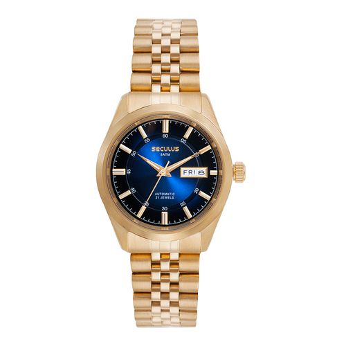 Relógio Automático Masculino Sunset Aço Dourado