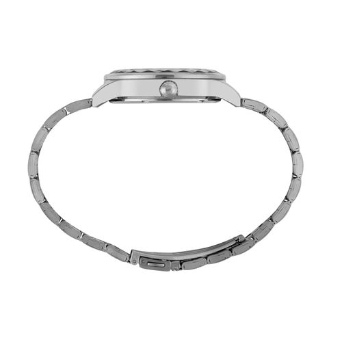 Relógio Feminino Analógico Prata Clássico Dial em Cristais