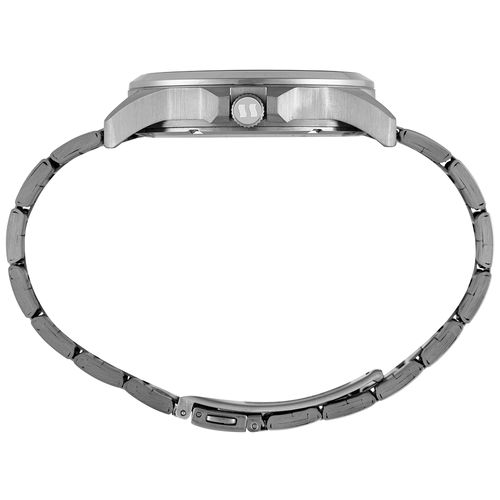 Relógio Masculino Analógico Calendário Prata Numeração Completa