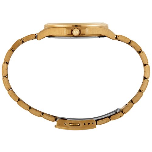 Relógio Masculino Clássico Preto Dourado Aço