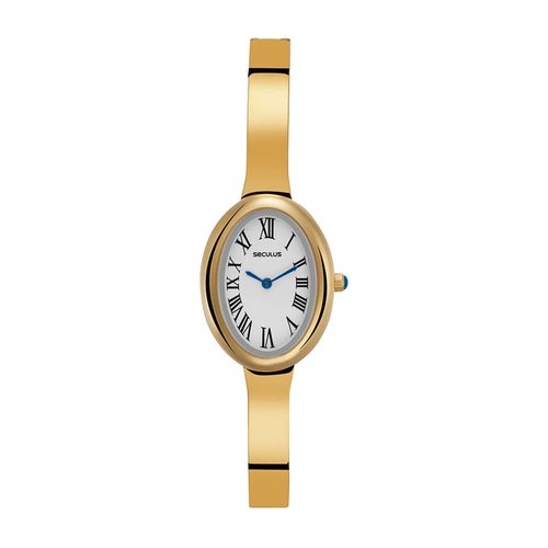 Relógio Feminino Vintage Dourado Numeração Romana