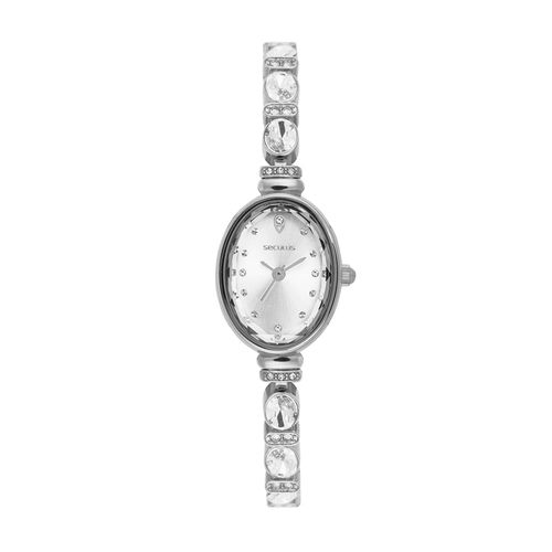 Relógio Feminino Prata Pedras Cravejadas