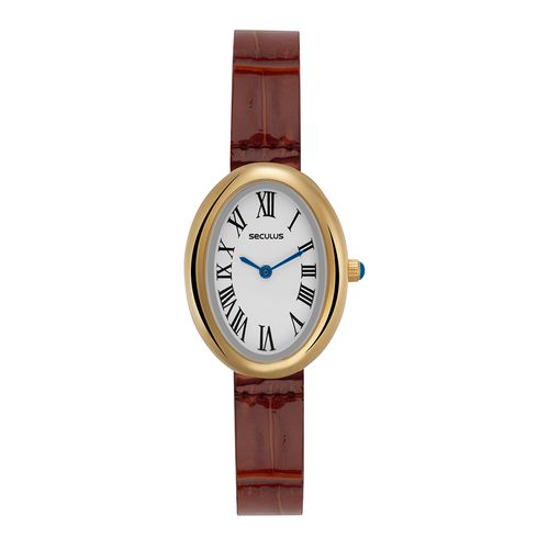 Relógio Feminino Vintage Couro Legítimo Marrom