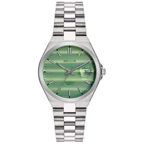 Relógio Masculino Automático Verde Texturizado