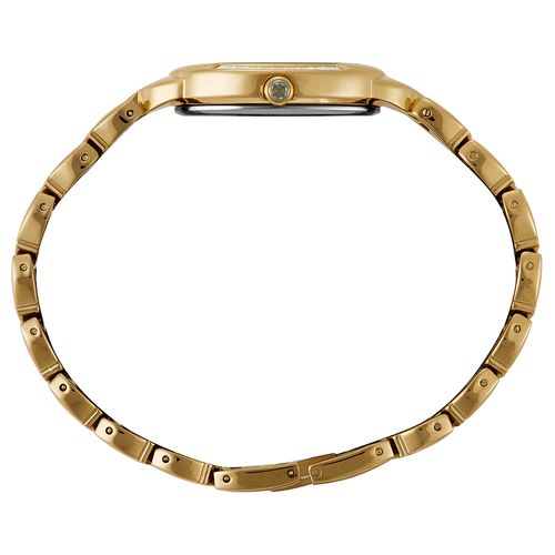 Relógio Feminino Oval Diamond Cut Dourado