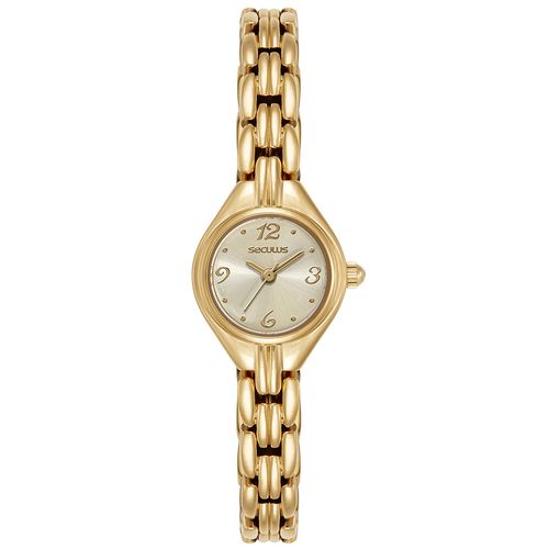 Relogio Feminino Analógico Oval Dourado