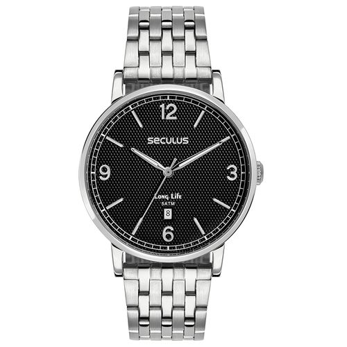 Relogio Masculino Analógico Semi Slim Preto