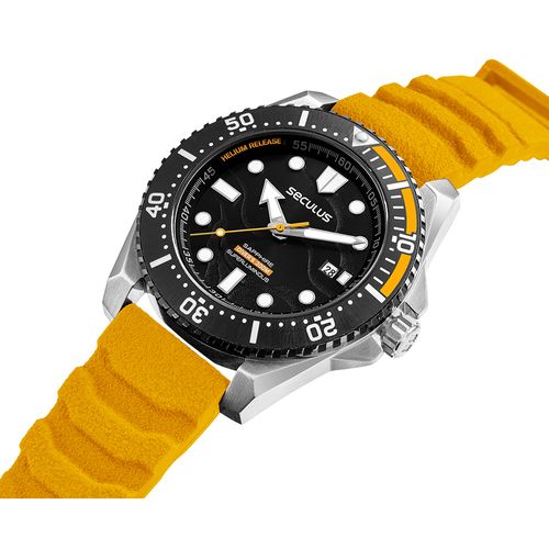 Relógio Masculino S300 Diver Automático Amarelo
