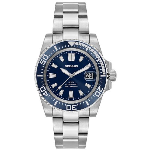 Relógio Masculino Automático Safira Azul