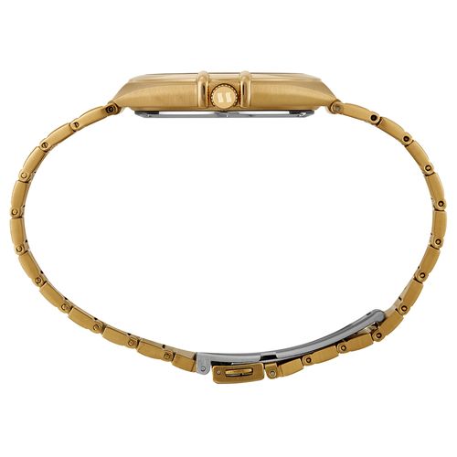 Relógio Masculino Analógico Textura Wave Dourado