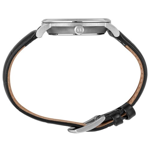 Relógio Masculino Semi Slim Couro Preto