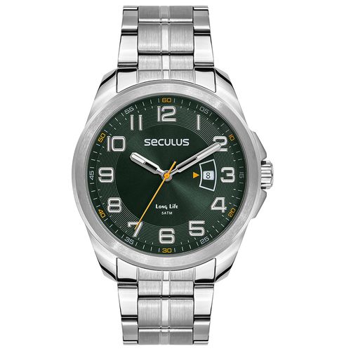 Kit relógio Masculino Mostrador Verde com Brinde